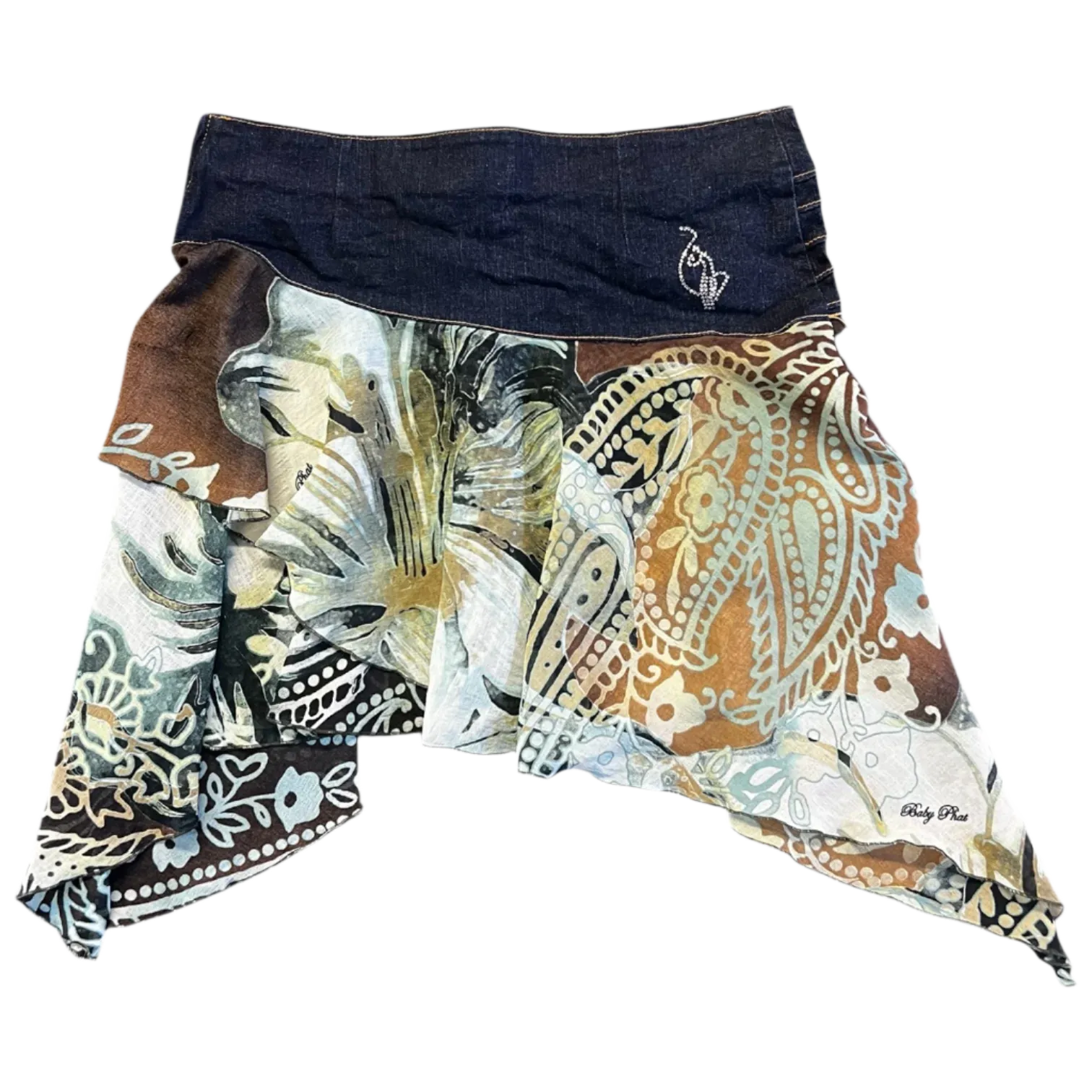 Baby Phat Denim Floral Skirt (M)