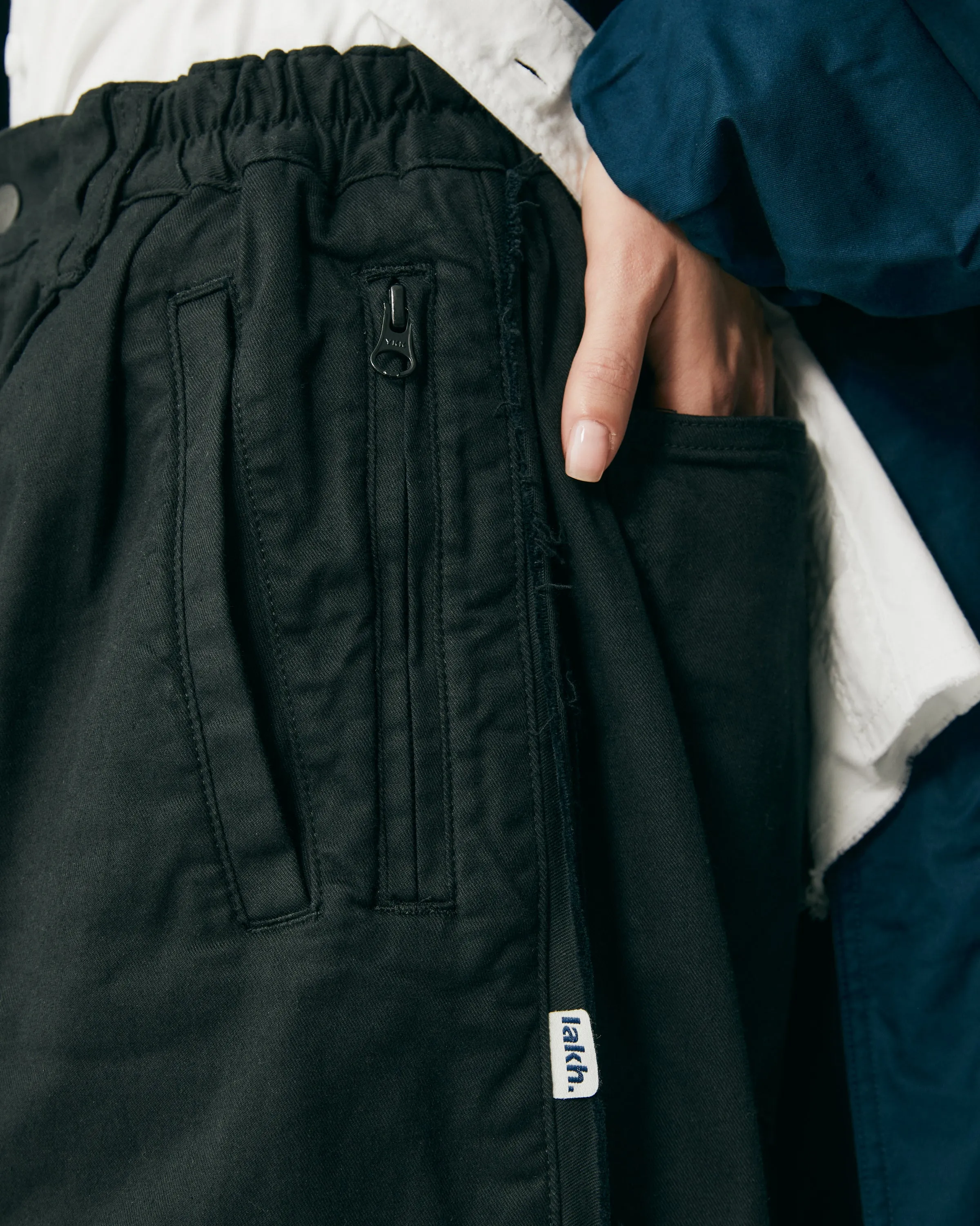 Baggy Wide-Leg Pants - Navy
