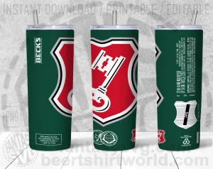 Beck's Beer Inspired Unofficial Logo Can Tumbler Wrap PNG File Printable
