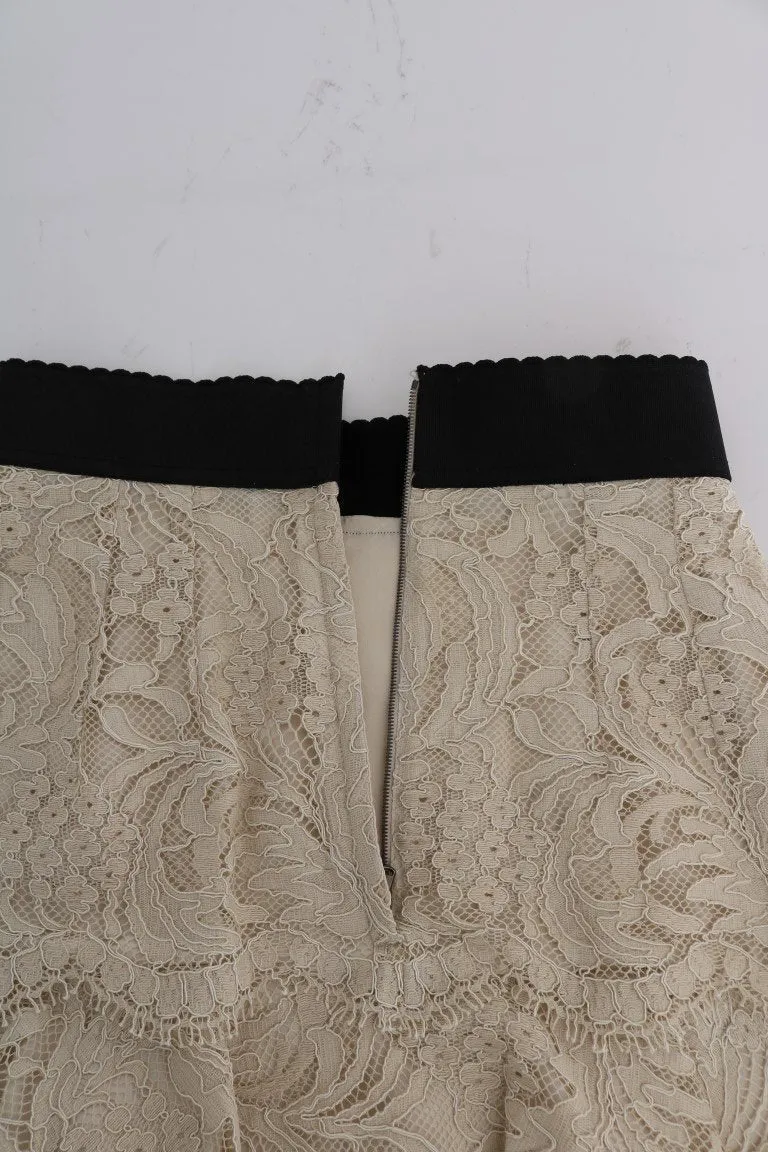 Beige Macramé Lace Skirt