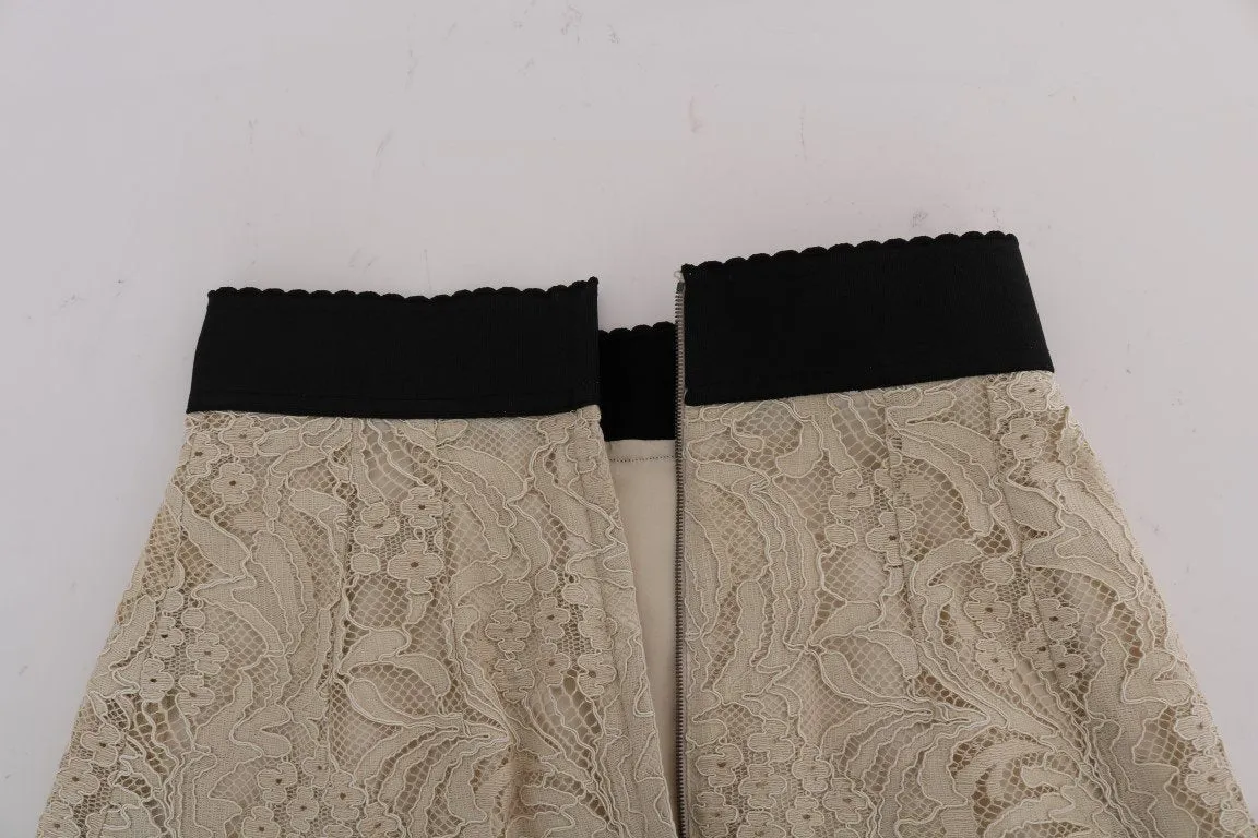 Beige Macramé Lace Skirt