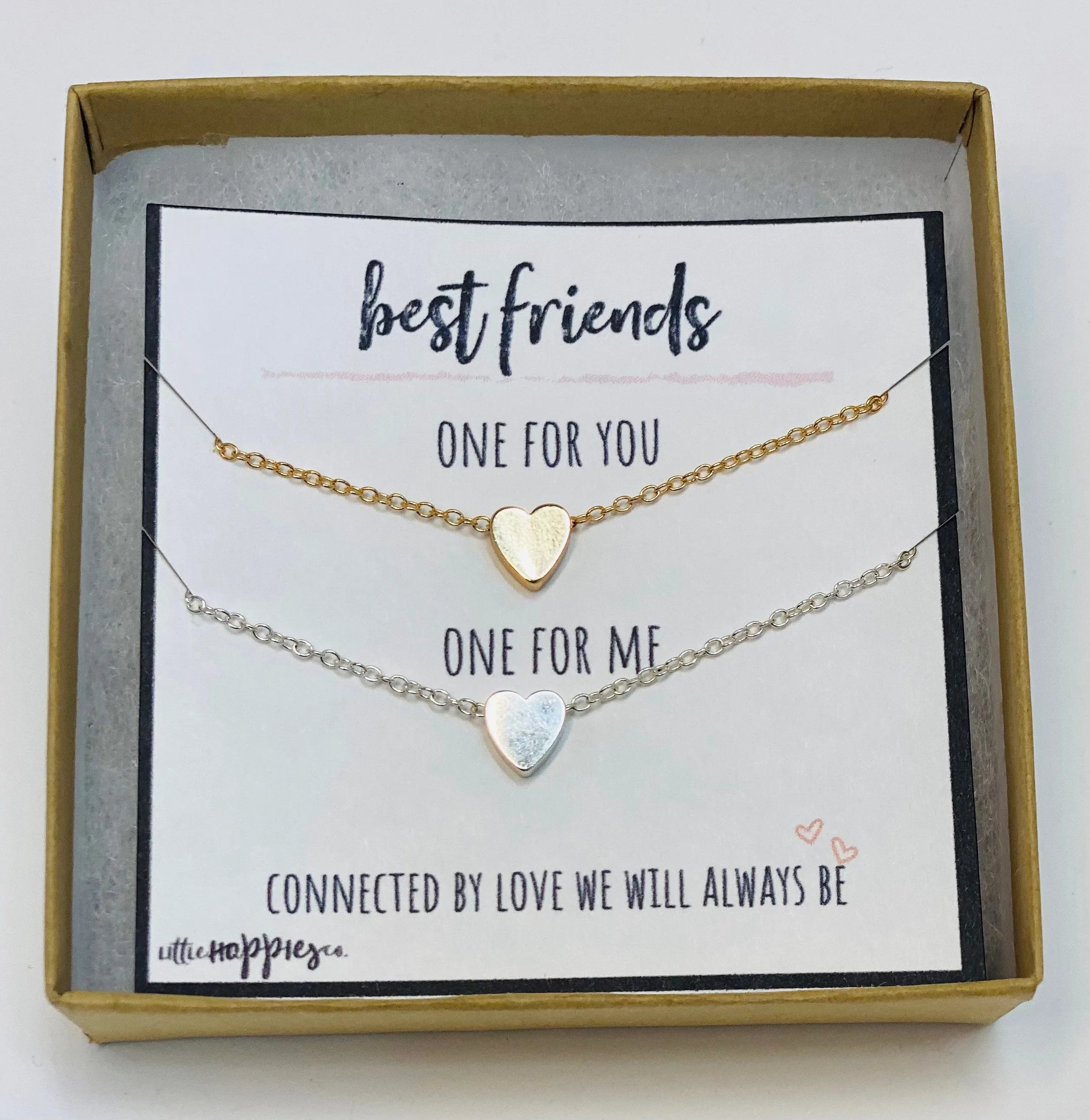 BFF Necklace, Double Necklace, Friendship Necklaces, Best Friend Necklace, Set of 2, Double Necklace, Friend Group Gifts, Best Friend Gift