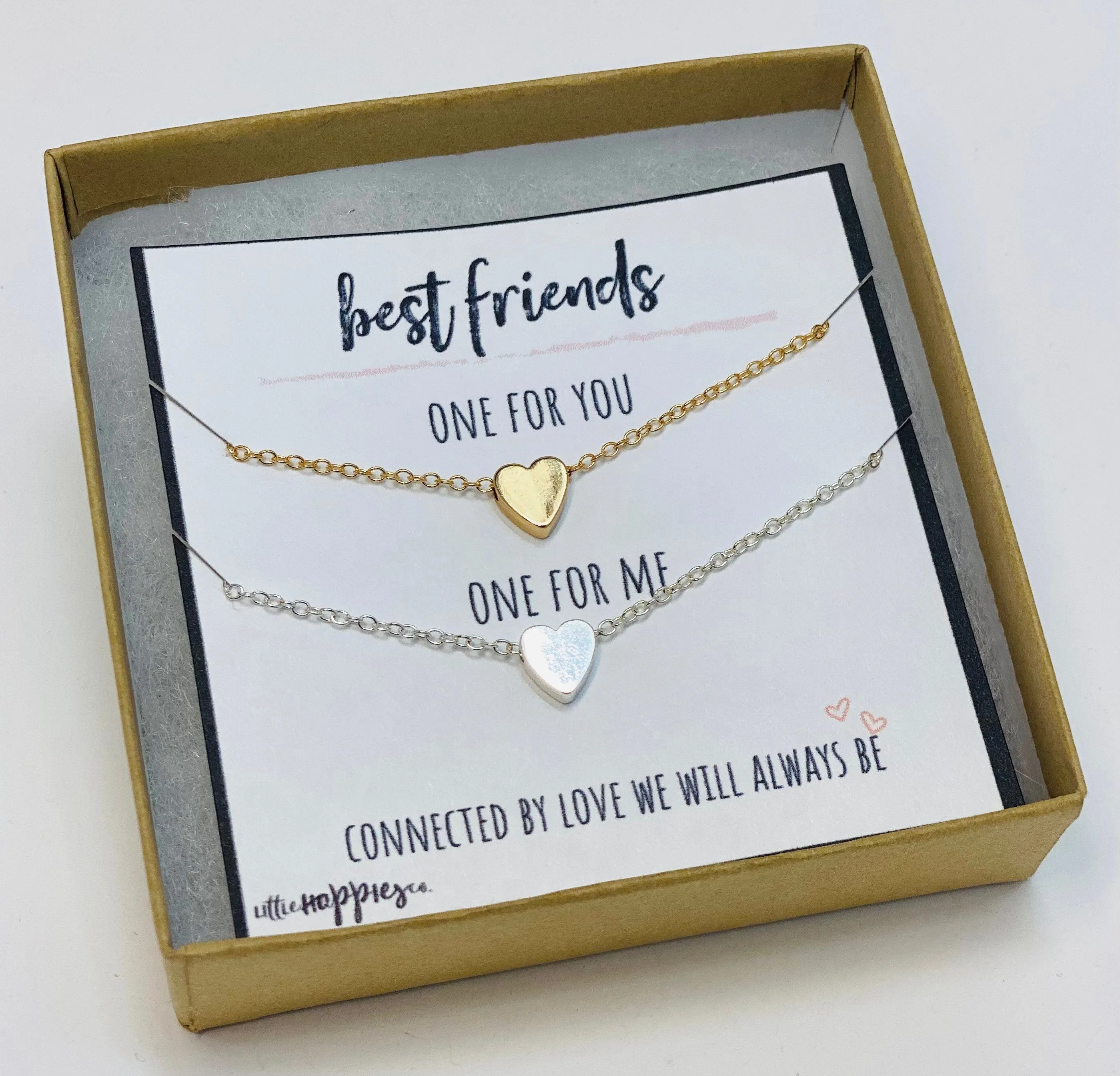 BFF Necklace, Double Necklace, Friendship Necklaces, Best Friend Necklace, Set of 2, Double Necklace, Friend Group Gifts, Best Friend Gift