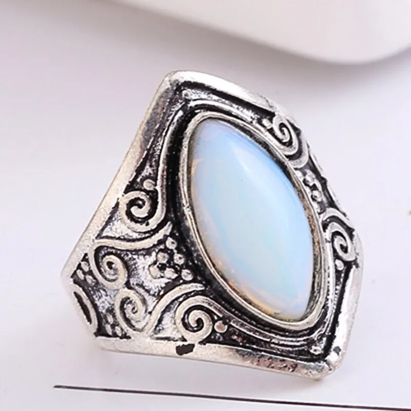 Big GemStone Ring  Bohemian Jewelry