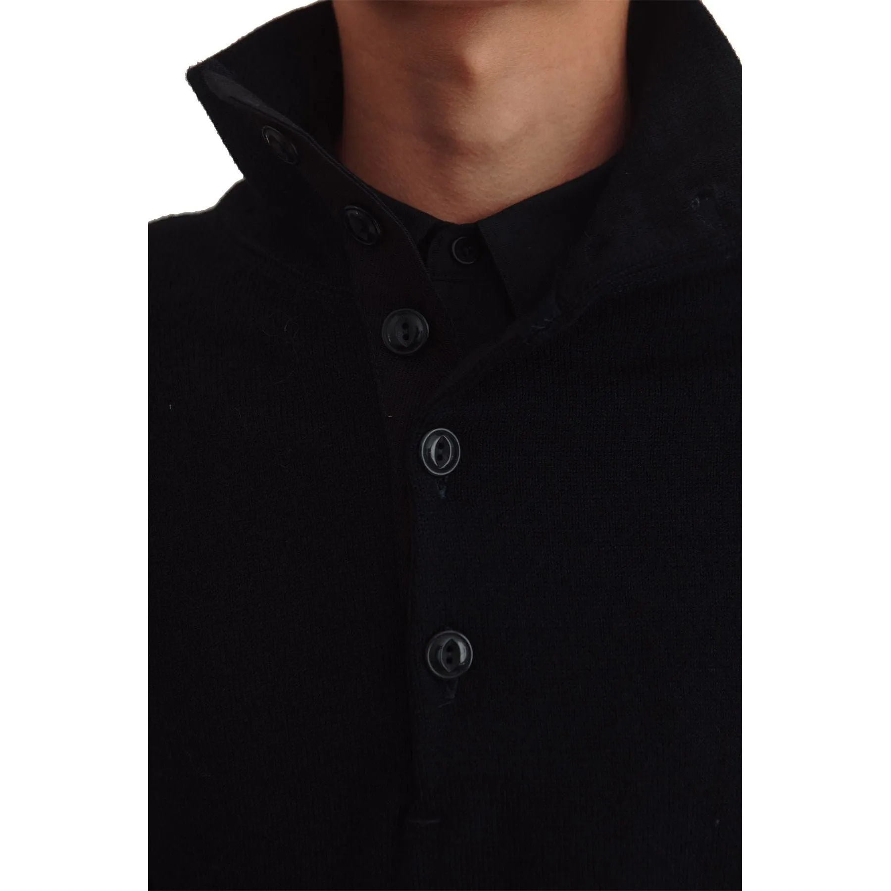 Blaatroie Button Neck, Navy