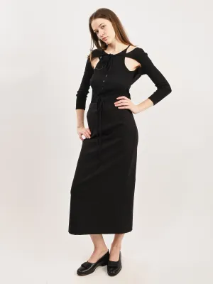 Black Compact Ultra Stretch Knit Pencil Skirt