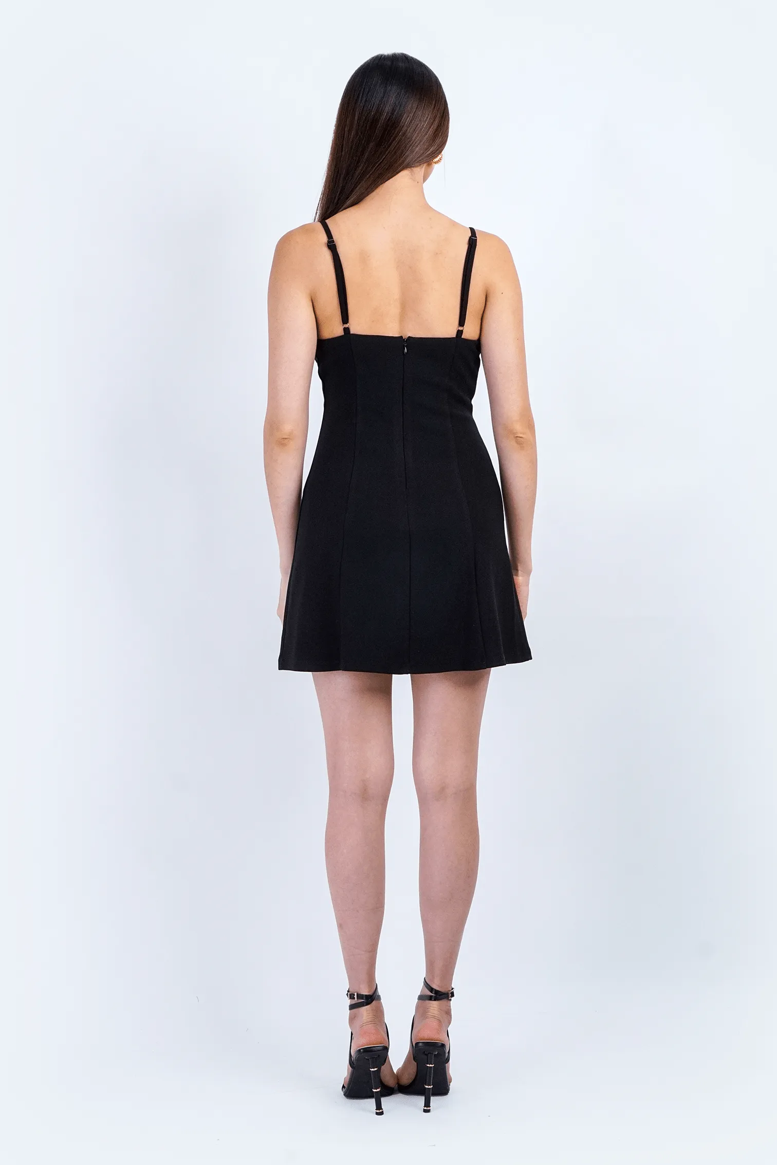 Black Rhinestone Empire Dress