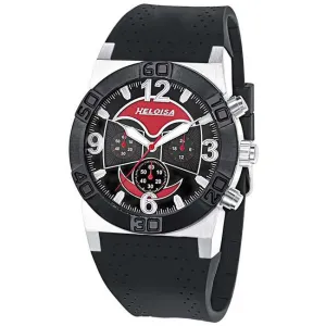 Black Rubber Matt Stainless Steel Case Sport Chronos Watch  For Men - Heloisa 76120285