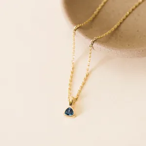 Blue CZ Triangle Necklace