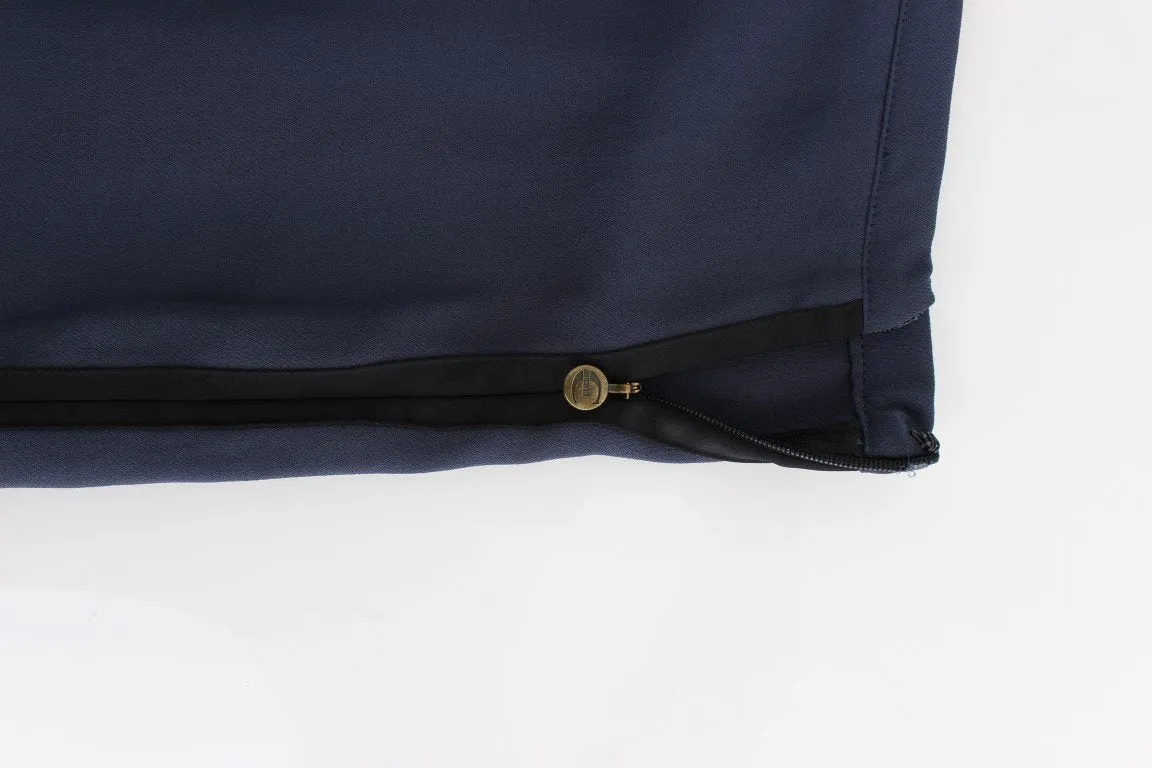 Blue pencil skirt