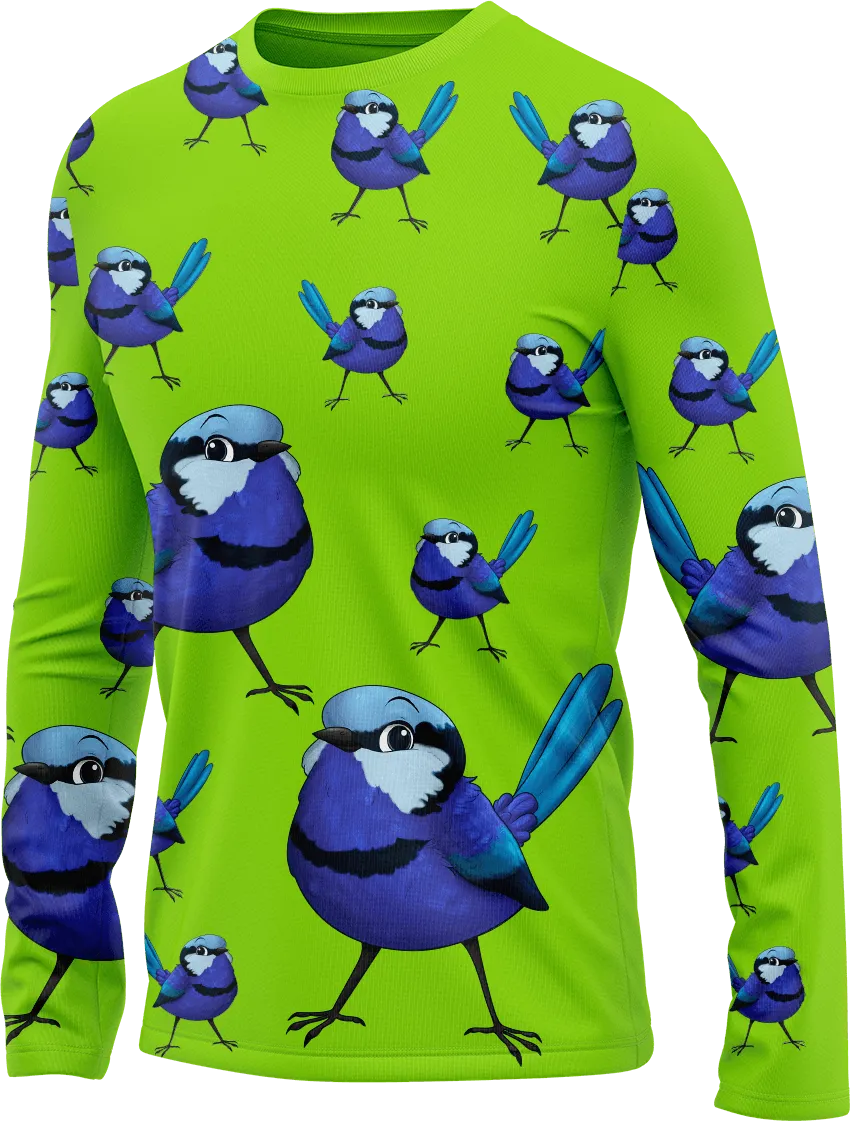 Blue Wren Rash Shirt Long Sleeve