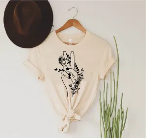 Boho Floral Peace | Fall Shirt | Unisex Crew