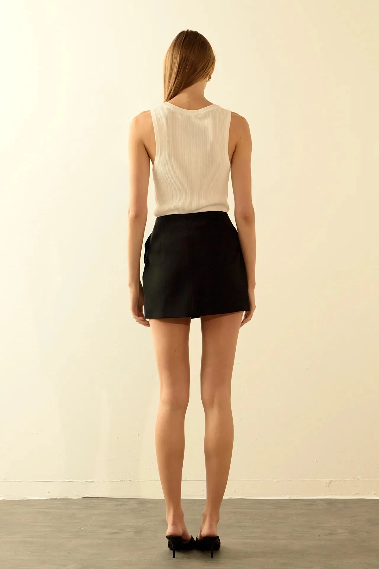 Bow Mini Black Skort