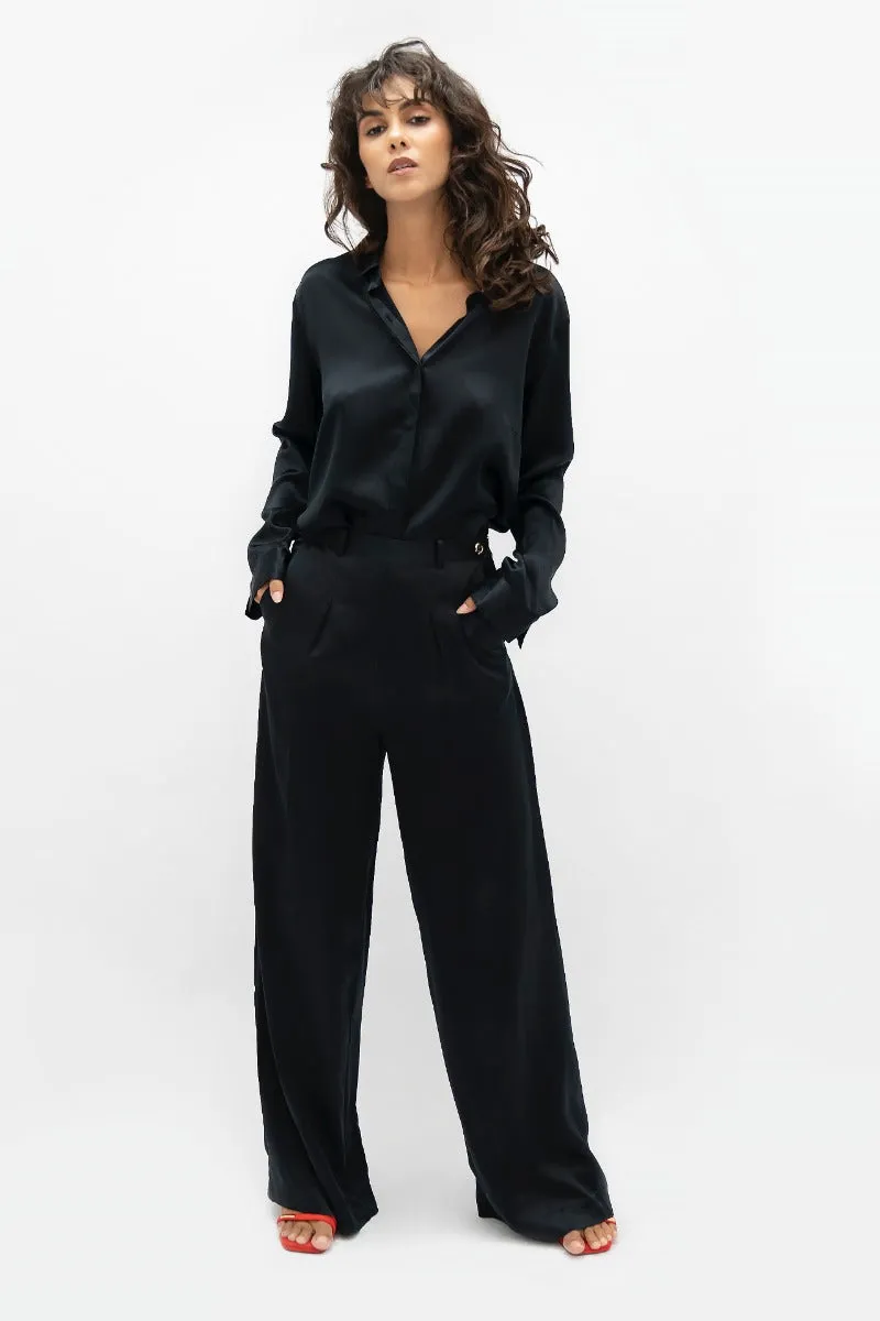 Branson BKG - Wide Leg Pants - Black