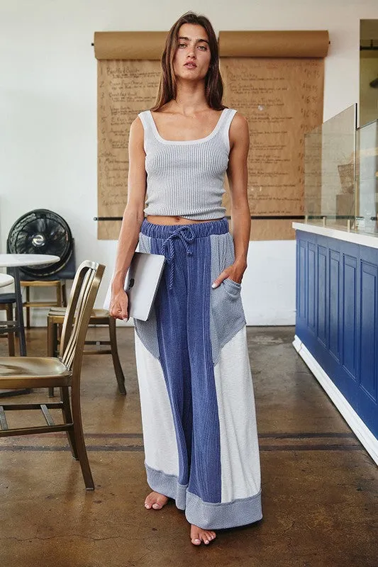 Brie Color Block Wide Leg Pants