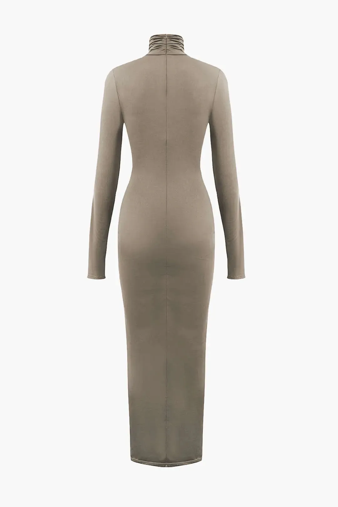 Brooke - Elegant Ruched High Neck Woman's Maxi Dress