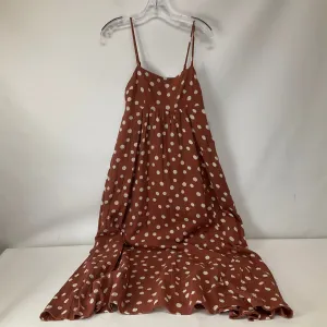 Brown & White Dress Casual Maxi Abercrombie And Fitch, Size S
