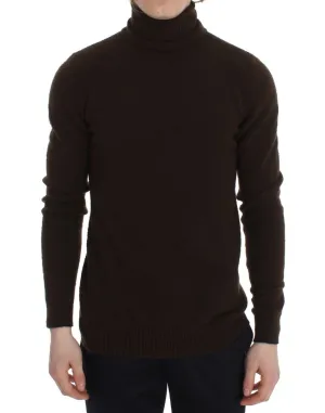 Brown Turtleneck Pullover Sweater