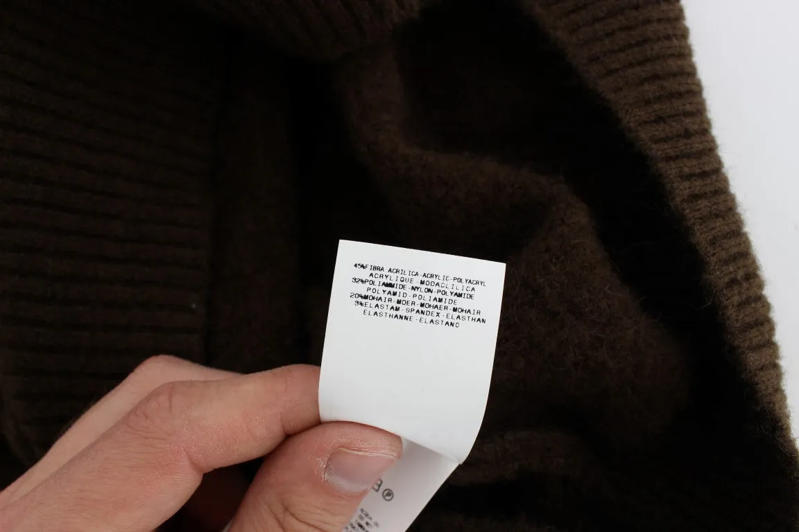 Brown Turtleneck Pullover Sweater