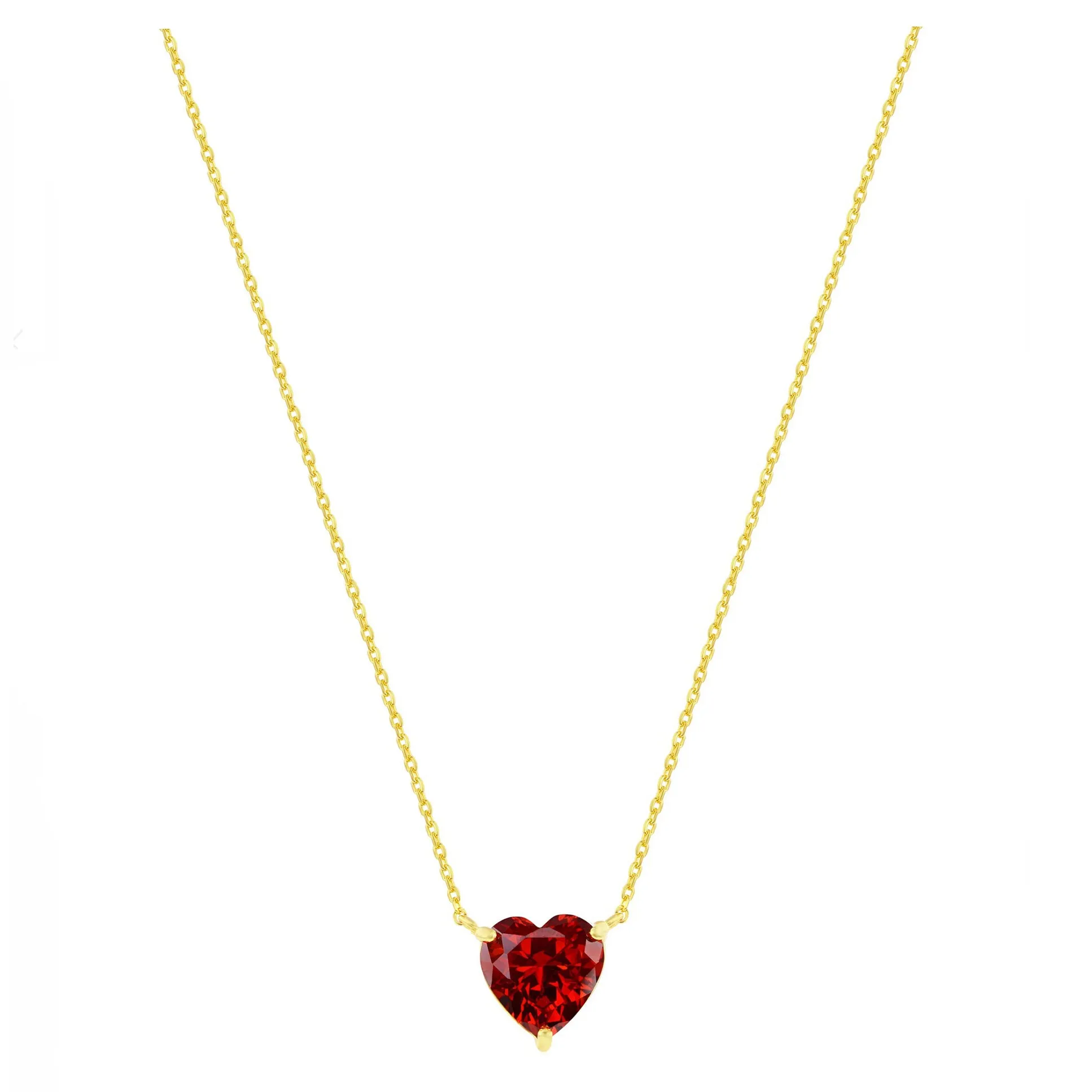 Burgundy Heart Necklace