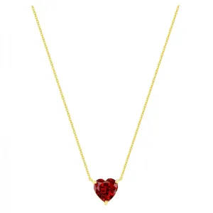 Burgundy Heart Necklace