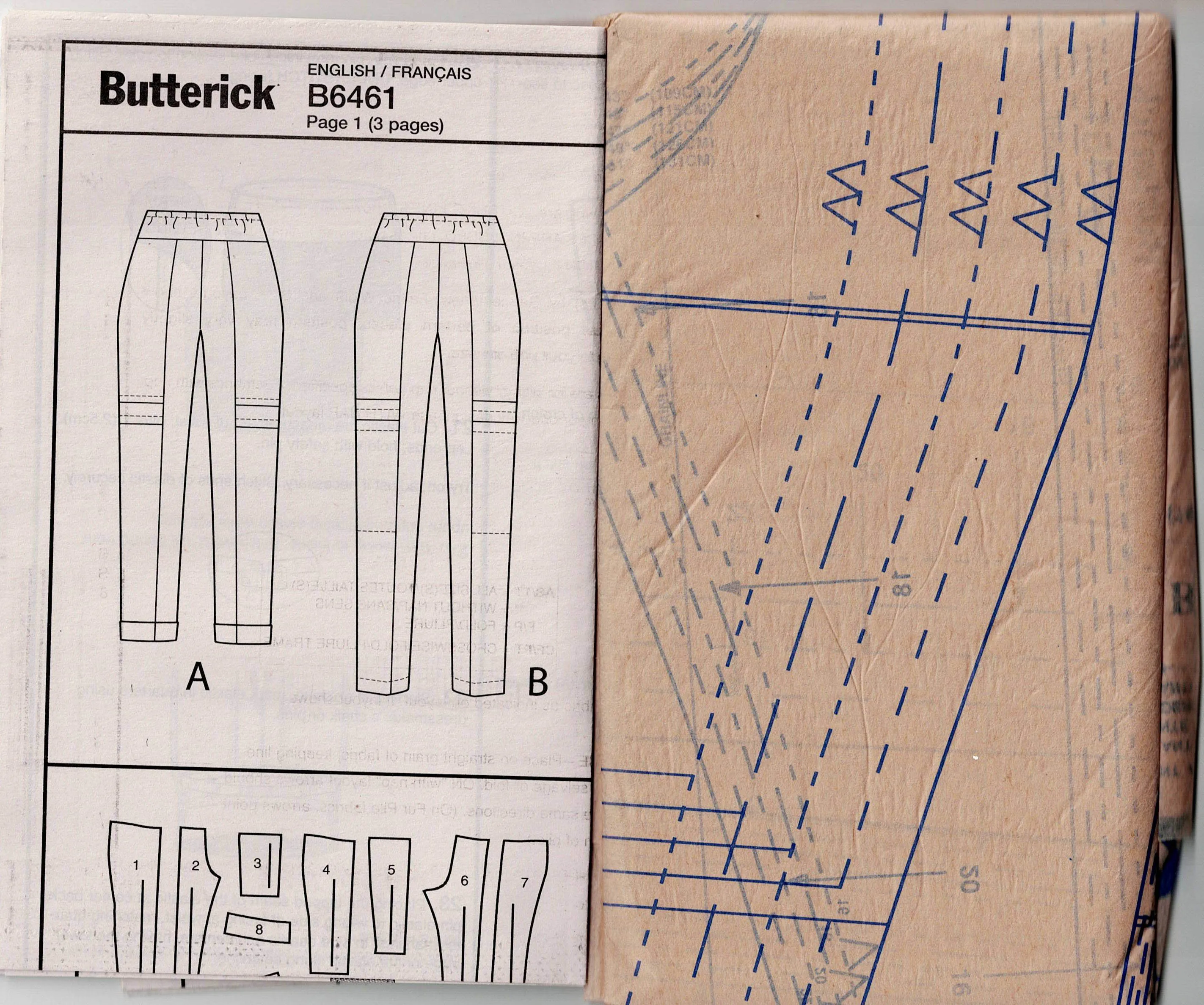 Butterick 6461 Katherine Tilton Womens Fitted Pull On Pants Out Of Print Sewing Pattern Size 8 - 24 UNCUT Factory Folded