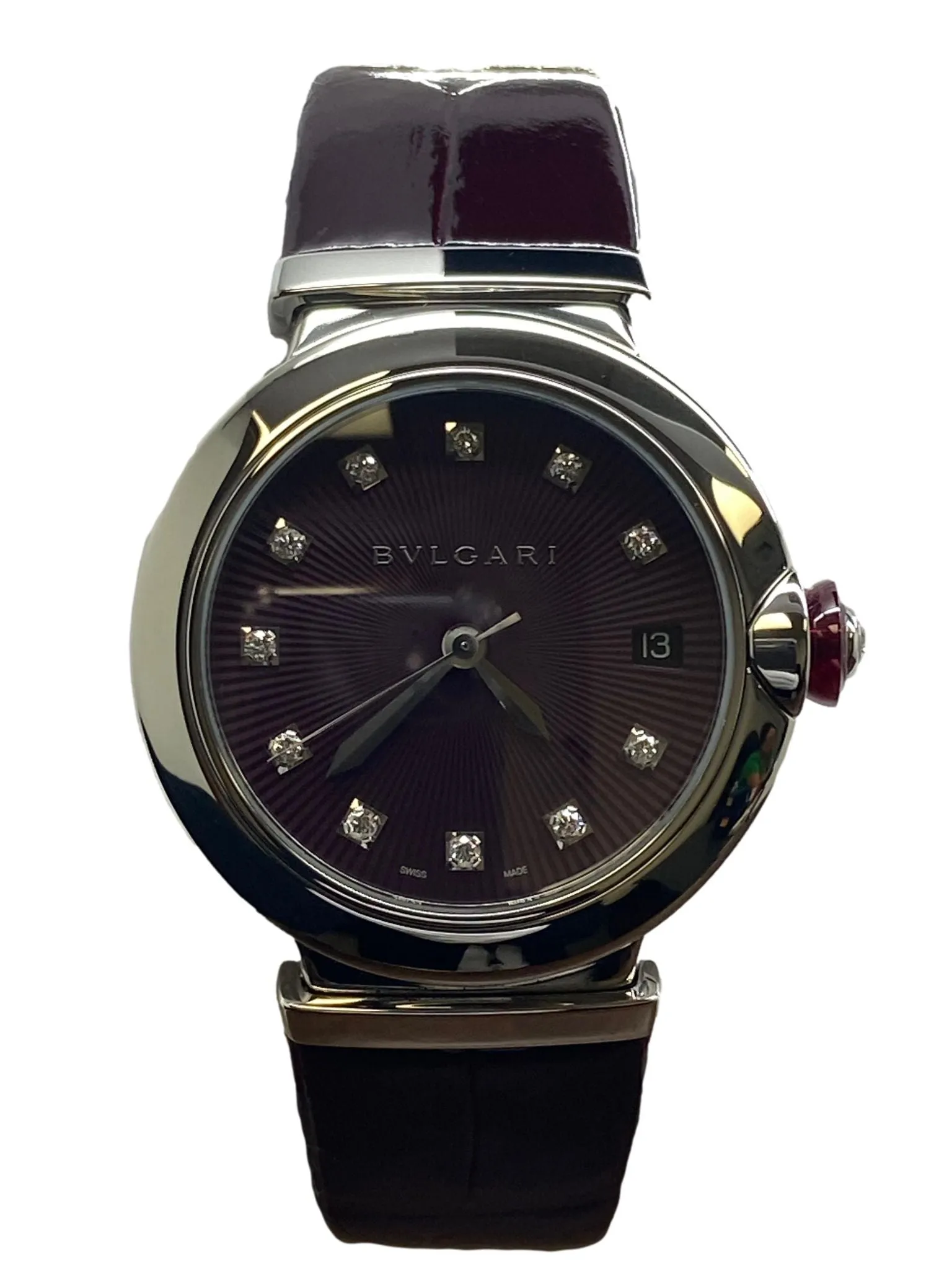 BVLGARI Lucea 102563 lu36c7sld/11 Burgundy Dial Automatic Women's Watch