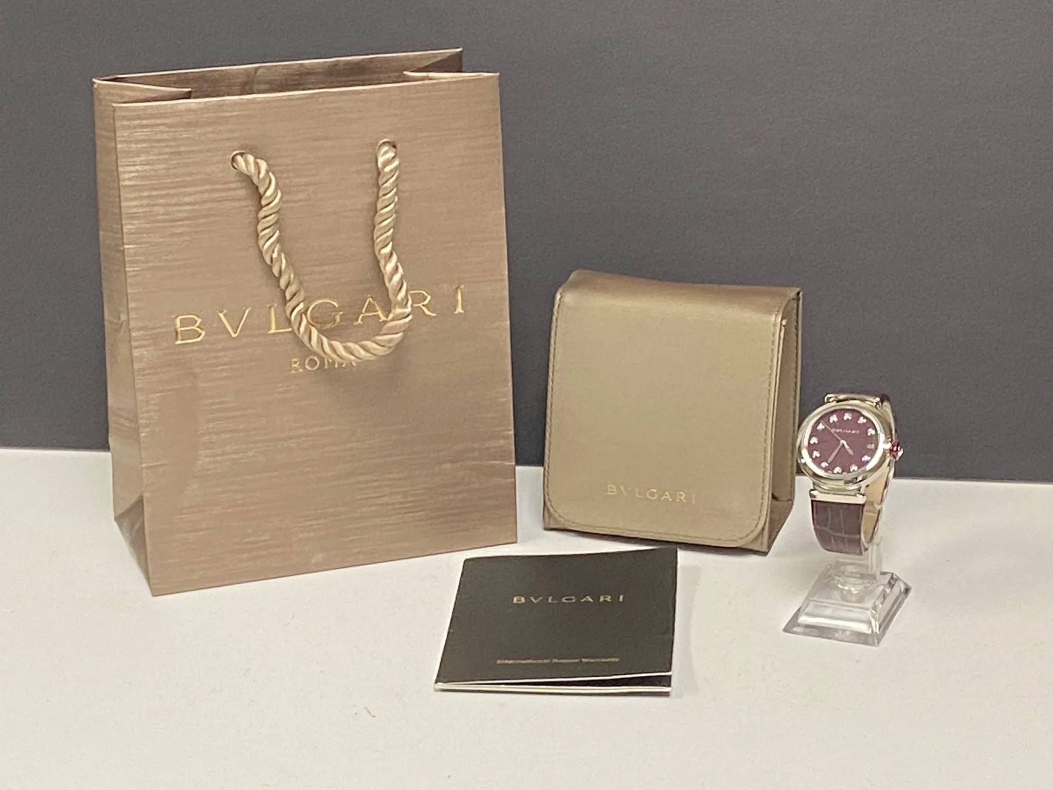 BVLGARI Lucea 102563 lu36c7sld/11 Burgundy Dial Automatic Women's Watch