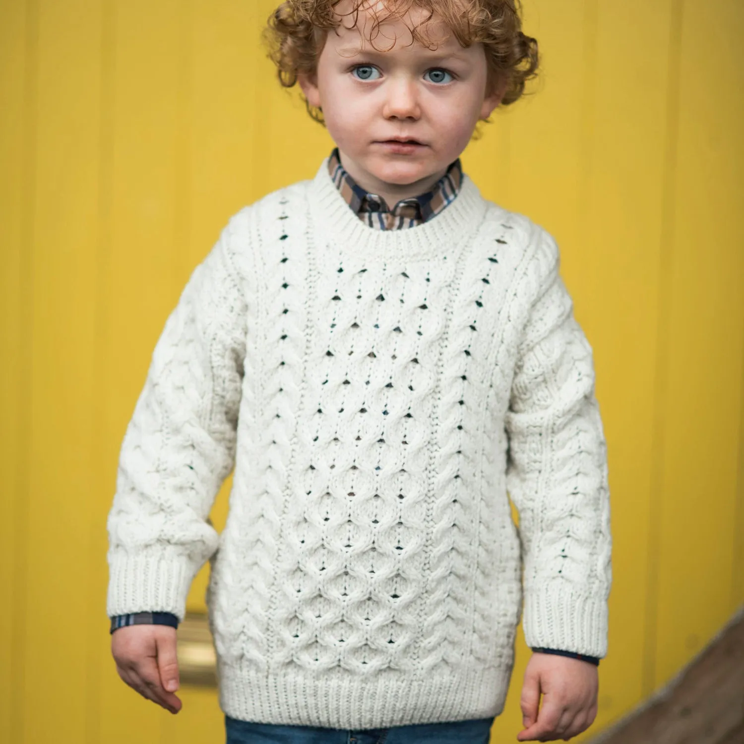 Cadogan Supersoft Merino Children's Sweater - Cream