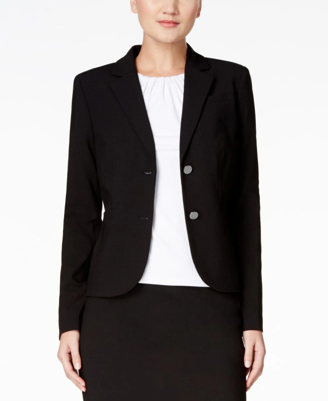 Calvin Klein Womens Suit Separate Office Two-Button Blazer Jacket CSE1706A