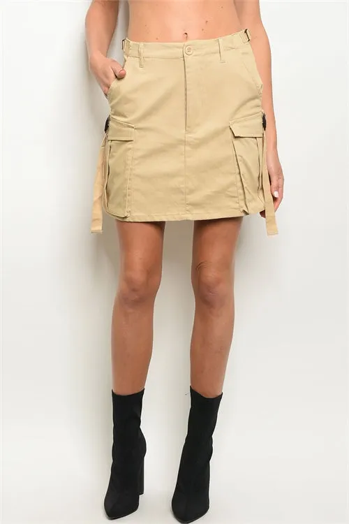 Cargo Mini Skirt | Khaki