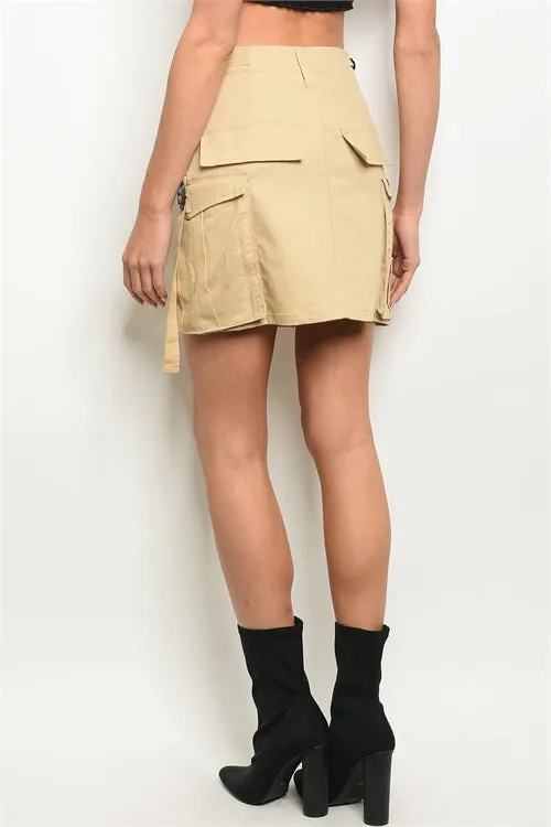 Cargo Mini Skirt | Khaki