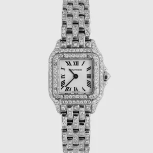 Cartier Panthere Diamond Watch - Stainless Steel - Small Women's Model - 4.18