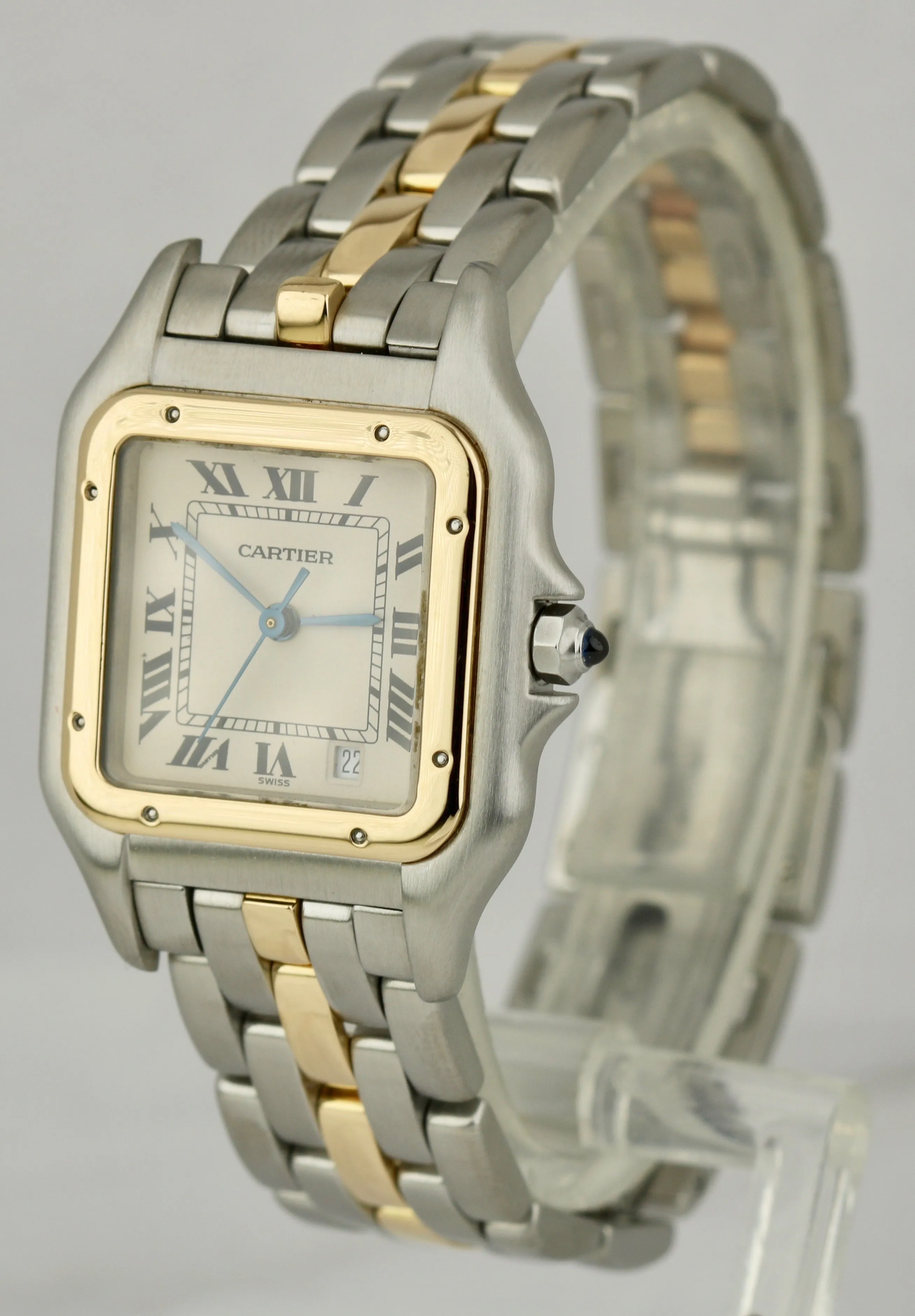 Cartier Panthere Mid-Size Two-Tone Gold One Row Ivory 27mm Quartz Watch 183949