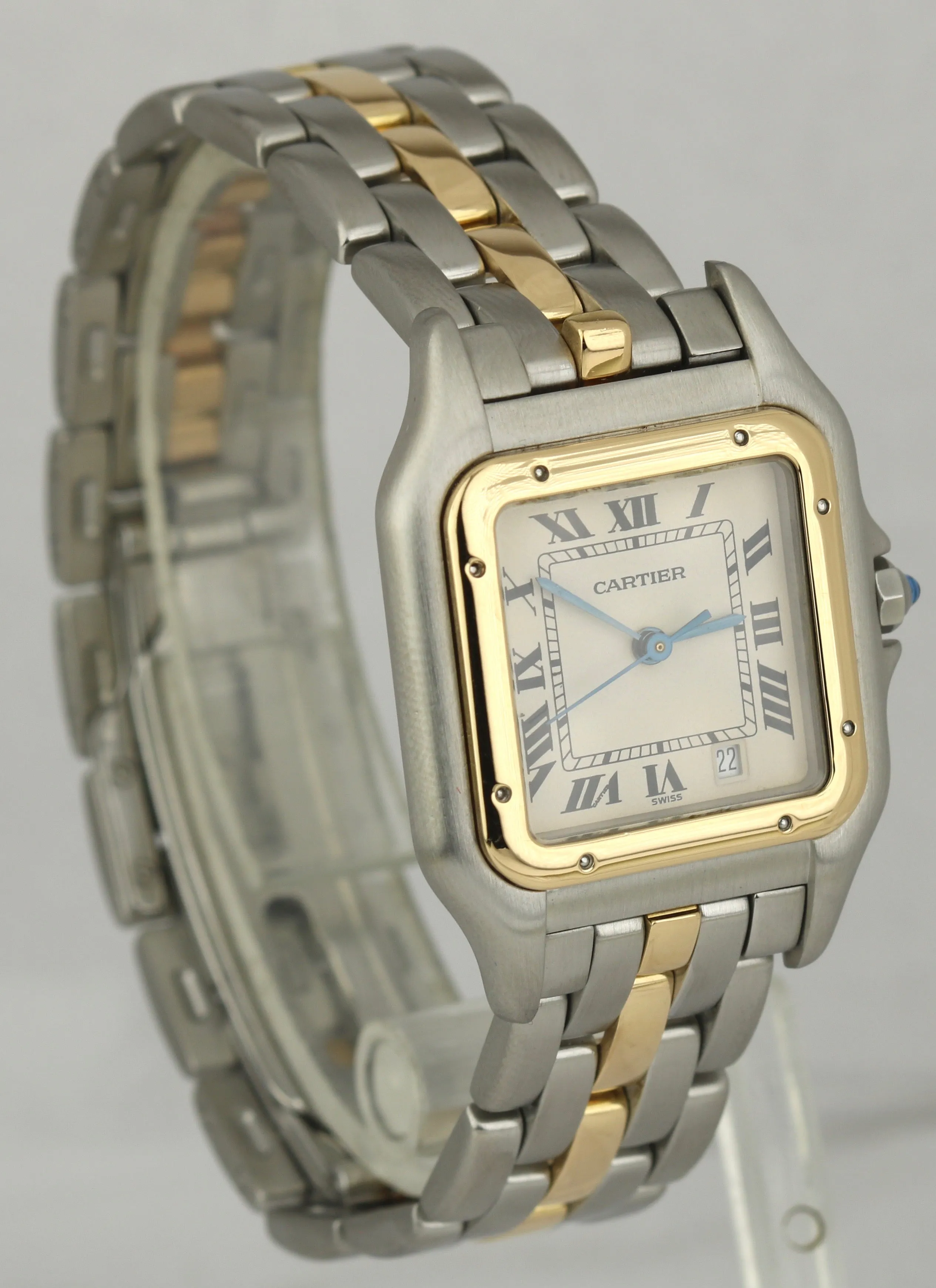 Cartier Panthere Mid-Size Two-Tone Gold One Row Ivory 27mm Quartz Watch 183949