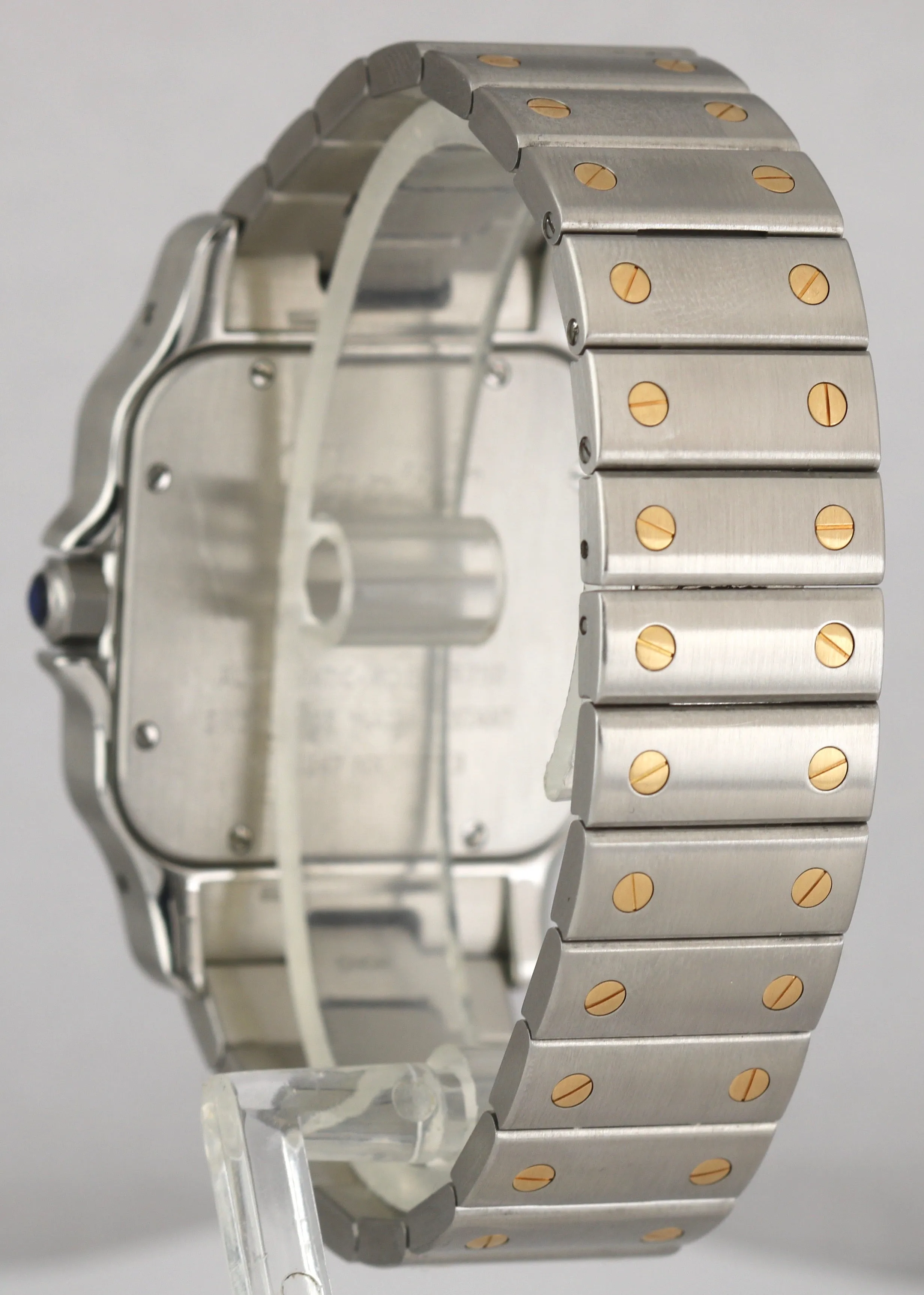 Cartier Santos Galbee XL 32mm Automatic Stainless 18K White Roman Watch 2823