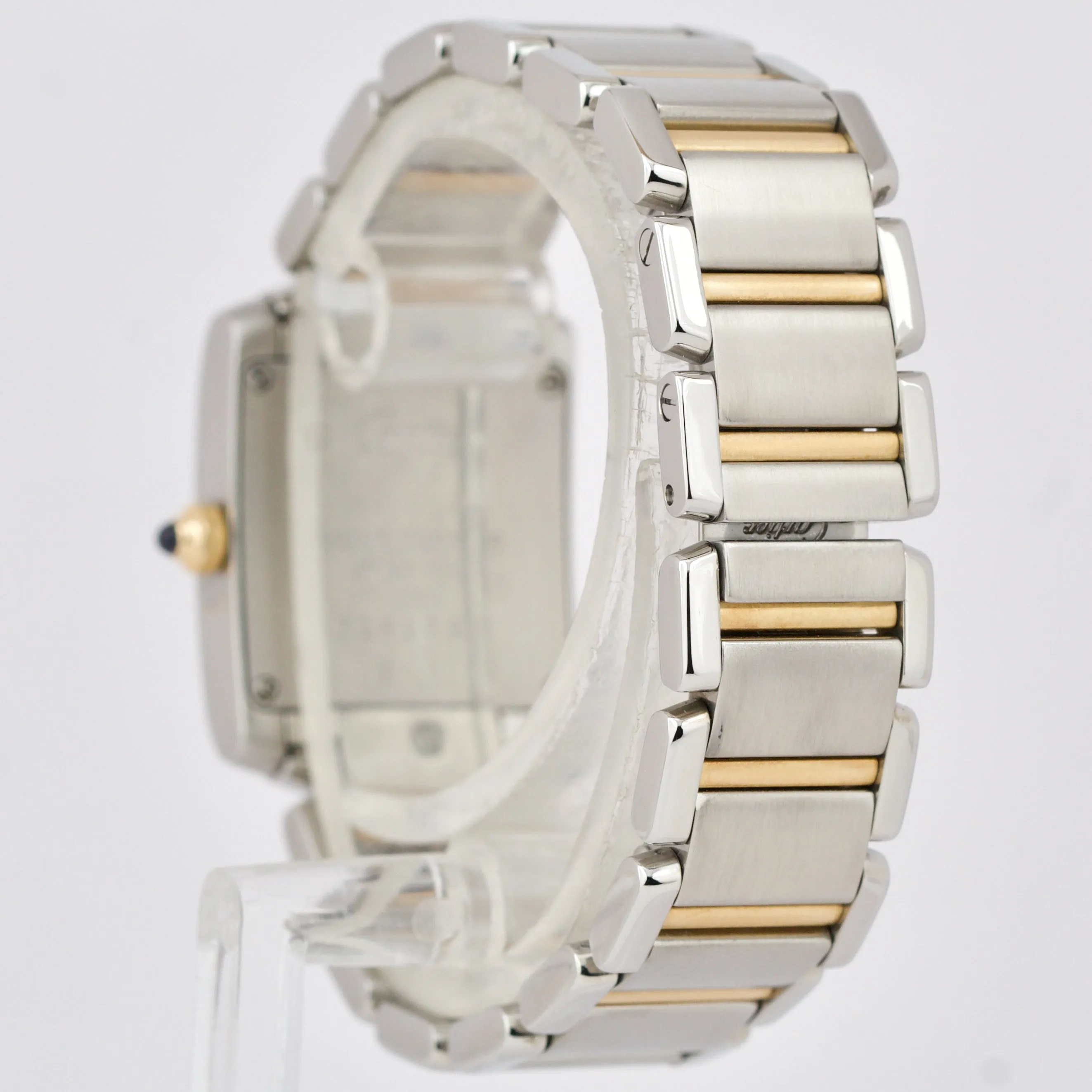 Cartier Tank Francaise Two-Tone Stainless Gold Roman Quartz Watch 2384 W51007Q4