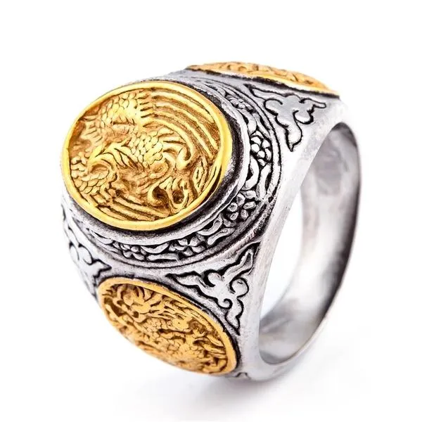 Carved Phoenix Ring