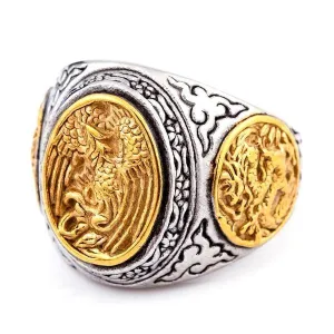 Carved Phoenix Ring