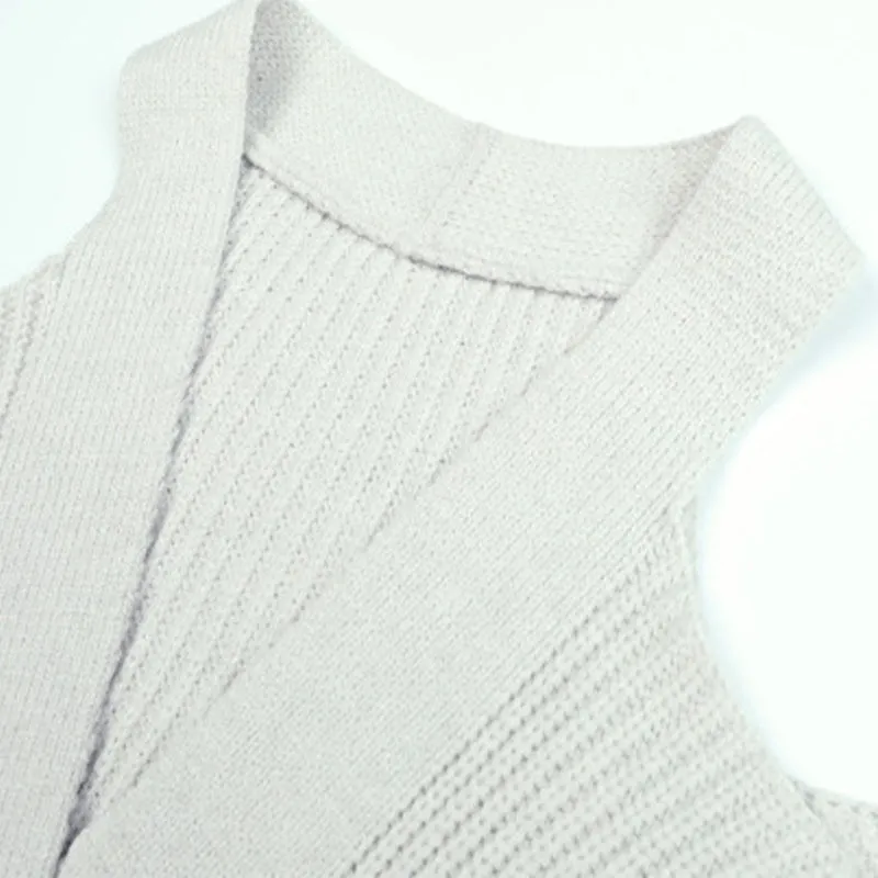 Casual Buckle Solid Color V Neck Sweaters(4 Colors)