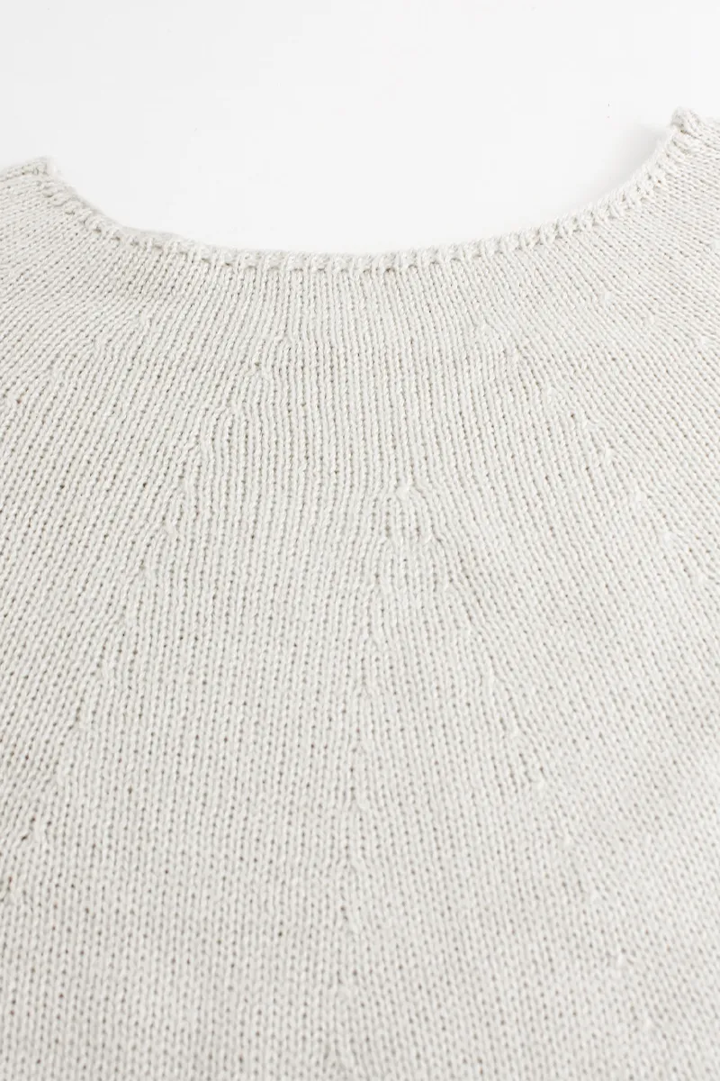Casual Daily Solid Color Weave O Neck Sweaters