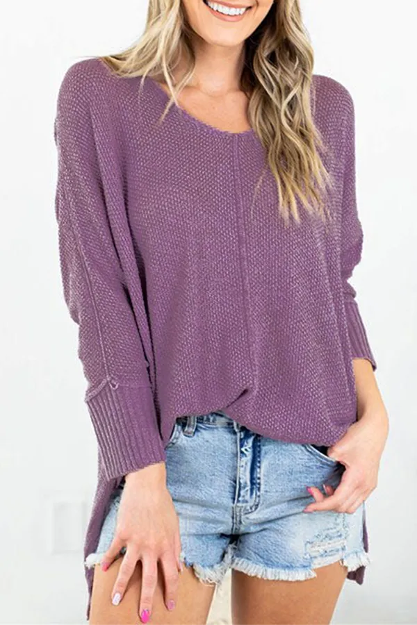 Casual Solid Patchwork Sweaters(4 Colors)