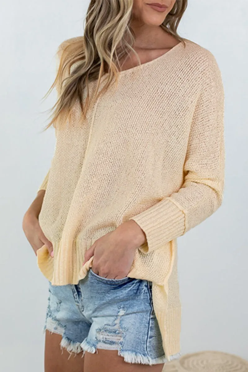 Casual Solid Patchwork Sweaters(4 Colors)