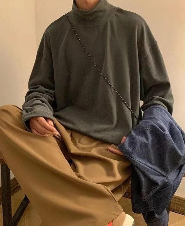 Casual Turtleneck T-Shirt