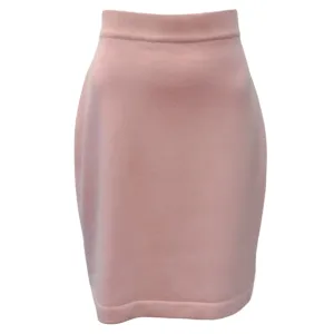 Chanel Pink Cashmere Pencil Skirt