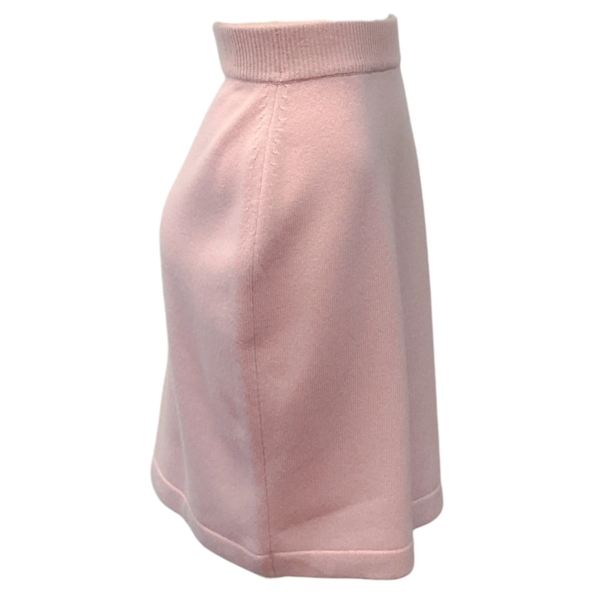 Chanel Pink Cashmere Pencil Skirt