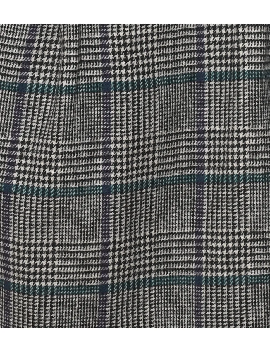 Checked Pencil Skirt - S