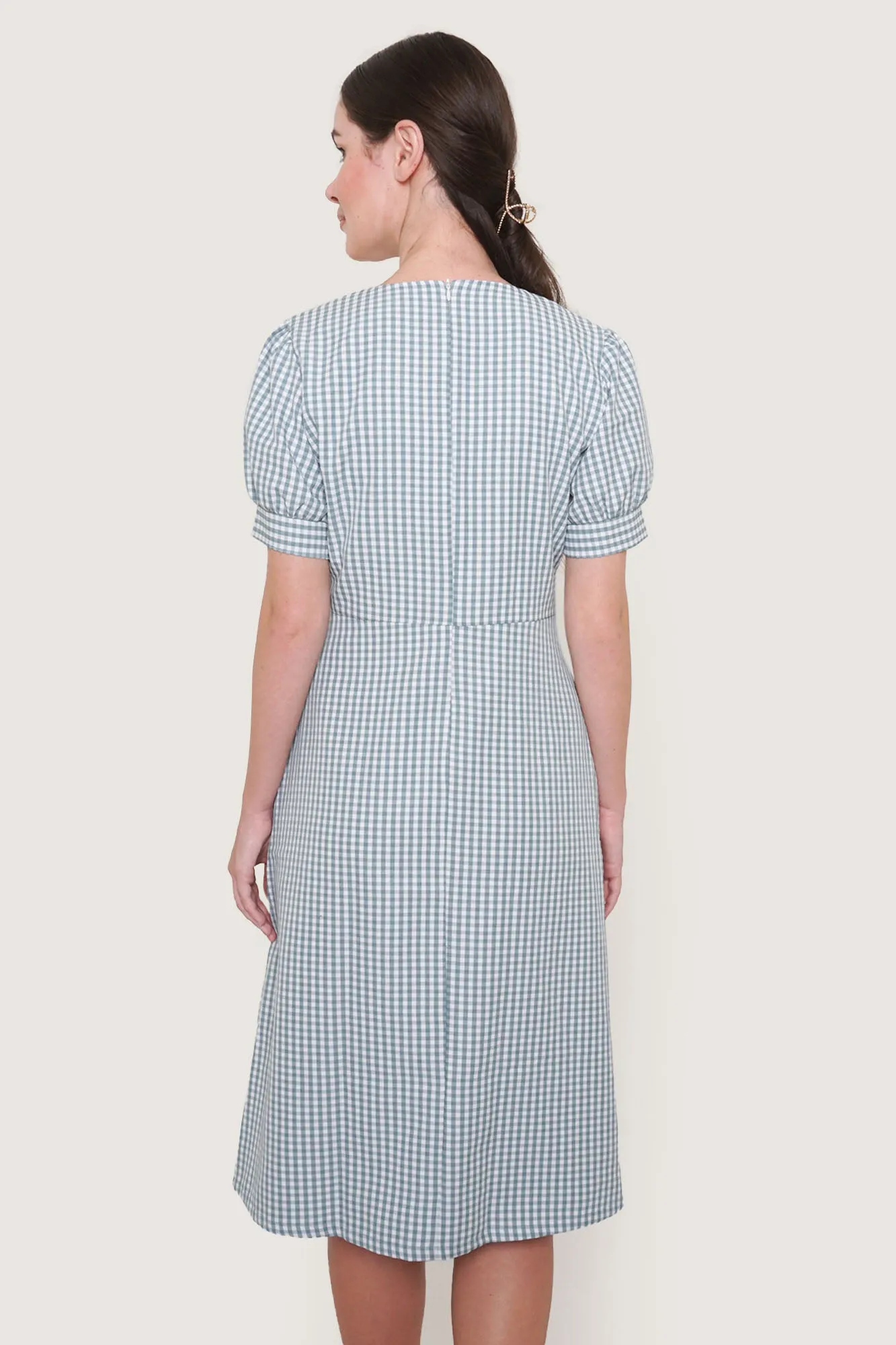 Checkered Fit & Flare Dress