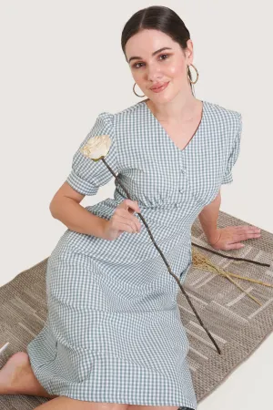 Checkered Fit & Flare Dress