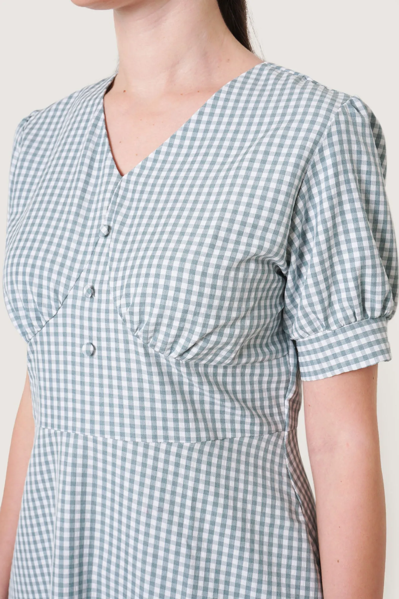 Checkered Fit & Flare Dress